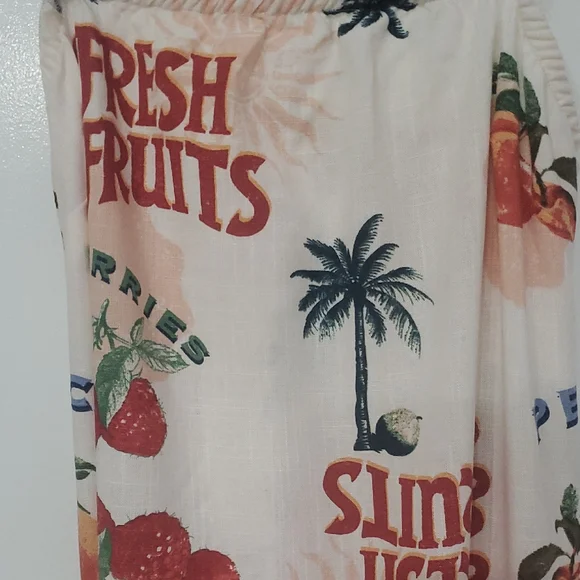 Fresh Fruits Print Cream Dress - Picture 7 of 8